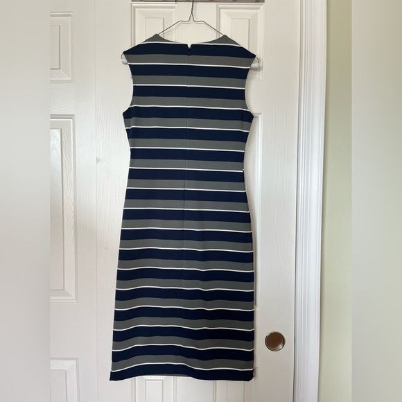 BR size 0 tank dress in blue and gray stripe, NWT - Picture 3 of 8